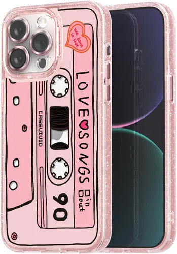 Vista 72 de Compatible para iPhone 13 Funda Bonita Estética - Funda para Teléfono Rosa con Purpurina con Protector de Cámara - Diseño de Cubierta