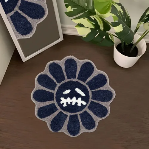 Vista 14 de Trippy Alfombra de Cara Feliz Alfombras Geniales Tufted de Secado Rápido Tapetes de Baño para Baño Antideslizantes Tapete de Baño Absorbente de Agua