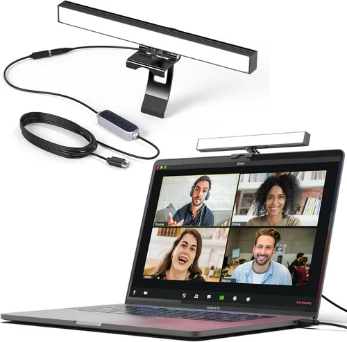 Vista 8 de HumanCentric Iluminación de videoconferencia, luz solo complementaria para transmisión y videoconferencia, el kit solo para complemento requiere un