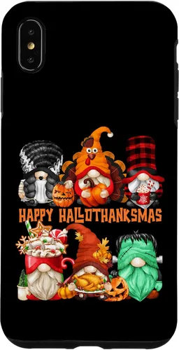 Vista 11 de iPhone 16 Halloween Thanksgiving Christmas Gnomes Happy Hallothanksmas Case