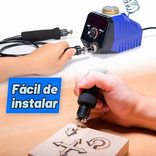 Vista 5 de Kit de combustión de madera WEP 939D-V 250-750℃/482-1382℉ Herramienta de combustión de madera ajustable con pluma desmontable, 20 puntas de quemador