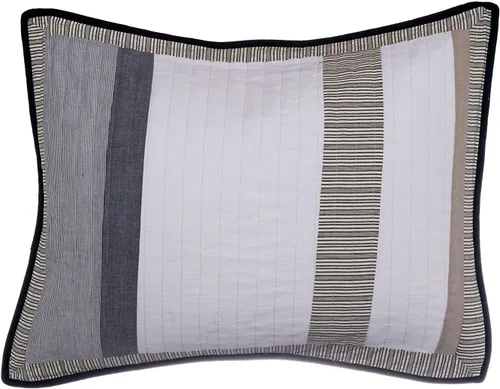 Vista 3 de Colcha de algodón reversible Nautica Tideway 201246, doble, bronceado/gris, gemelo