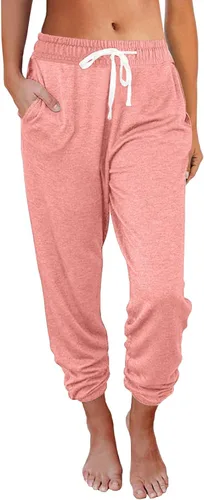 Vista 10 de AUTOMET Pantalones deportivos de cintura alta para mujer con bolsillos Negro