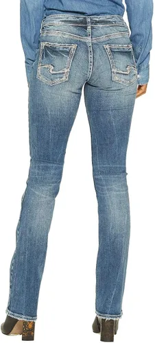 Vista 3 de Silver Jeans Co Suki - Jeans ajustados de tiro medio para mujer