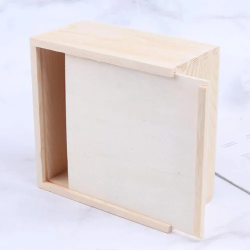 Vista 8 de Kisangel Caja de regalo de madera con tapa deslizante Caja