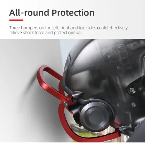 Vista 4 de Gimbal Bumper para DJI FPV PTZ Protect Bar Cámara Anti-colisión (Rojo)