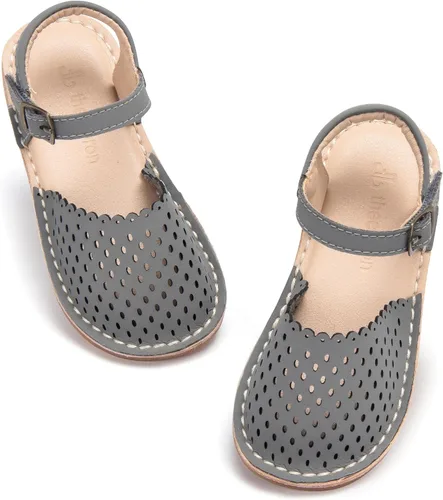Vista 206 de THEE BRON Sandalias cómodas para niñas, zapatos para niños, sandalias rellenas