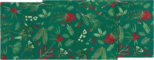 Vista 8 de Now Designs Camino de mesa navideño Amaryllis - Decoración festiva