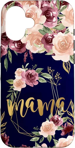 Vista 32 de Mama Floral New Mom Flower Print Pregnant Woman Watercolor Case for iPhone 17