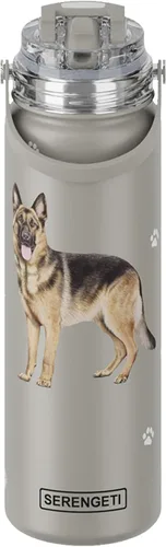 Vista 17 de SERENGETI Botella de Agua de 24 Oz de Acero Inoxidable con Tapa a Prueba de Derrames - Termo de agua de doble pared con aislamiento al vacío PERRO