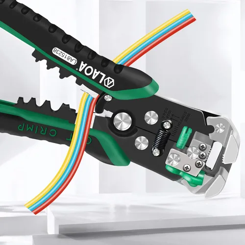 Vista 8 de LAOA Herramienta pelacables automática, pelacables autoajustable y engarzadora, cortador de alambre eléctrico 8-26 AWG para electricistas
