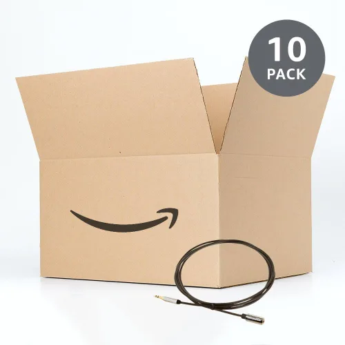 Vista 6 de Amazon Basics paquete de 10 cables de extensión de audio con conector auxiliar de 3.5mm, macho a hembra, adaptador para auriculares o smartphone, 6