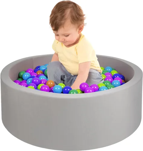 Vista 14 de Fosa de pelotas de espuma, 35" x 12" Fosas de pelotas para niños pequeños, Piscina de pelotas redonda suave para bebés y niños pequeños, Regalo