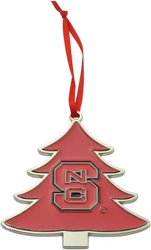 Vista 4 de Alabama Crimson Tide Circle Logo Árbol en forma de adorno de Navidad de metal