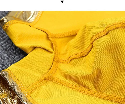 Vista 5 de Calzoncillos bóxer metálicos brillantes para hombre, ropa interior sin fondo