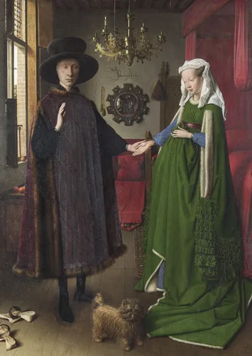 Vista 2 de Clementoni - 39663 - Rompecabezas de la colección del museo - Arnolfini y esposa - Rompecabezas de 1000 piezas, hecho en Italia, rompecabezas