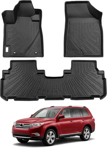 Vista 39 de Alfombrillas para suelo de Dodge Durango 2016-2025 2026 de 6 asientos, protector de carga para todo tipo de clima, TPE resistente, impermeable