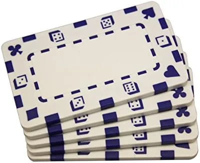 Vista 8 de 5 placas rectangulares negras de fichas de póquer Negro