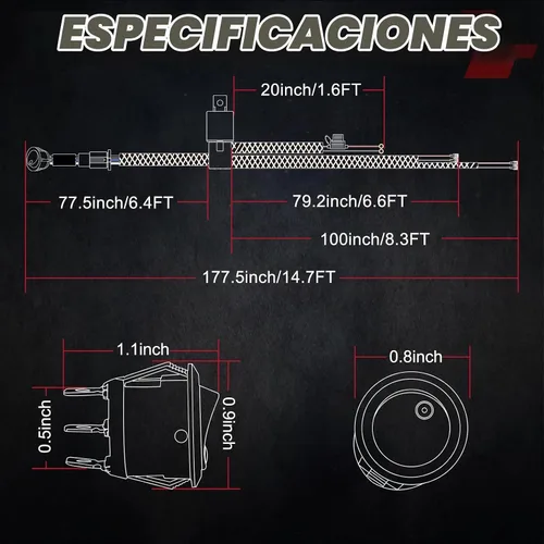 Vista 2 de OFFROADTOWN Arnés de cableado 2 cables para cubos LED Pods LED Negro
