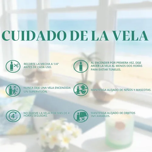 Vista 6 de California Coast - Juego de 2 velas perfumadas en tarro para fragancia del hogar, velas de lujo de cera de soja perfumadas para la playa, aroma