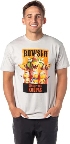 Vista 5 de Super Mario Bros Movie Shirt - Camiseta para hombre con diseño de Bowser King Of The Koopas