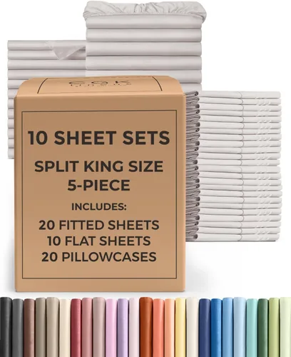 Vista 248 de Pack of 2, Twin Size 3 Piece Sheet Set - Breathable & Cooling - White