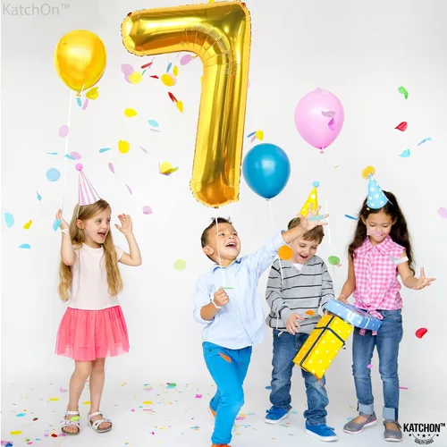 Vista 1084 de KatchOn Globo negro del número 1 de 40 pulgadas, globo de feliz cumpleaños Large Mylar Number One Balloon for 1st Birthday Decorations, Foil