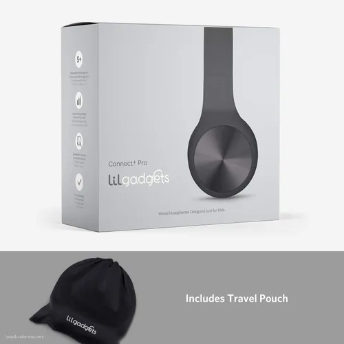 Vista 7 de LilGadgets Connect+ Pro - Auriculares con cable para niños con micrófono, limitación de volumen con cable, tecnología SharePort y acolchado