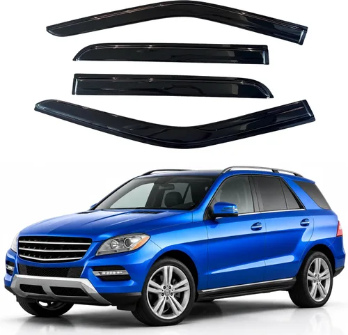 Vista 345 de Visera de ventana IG para Ford Focus Sedán y Hatchback 2012-2018, Protector de ventana lateral para lluvia y viento estilo Mugen, extra duradero