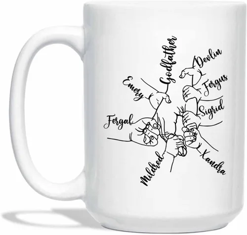 Vista 9 de Taza de café de cerámica personalizada para papá, taza de té blanca para feliz cumpleaños, taza de café para papá, taza de viaje con texto/foto
