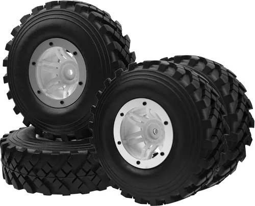 Vista 3 de Neumáticos de goma inflables de 2.2 pulgadas OD128mm y 0.472 in Hub hexagonal de plástico Beadlock llantas de rueda Super Grip Tyers compatibles