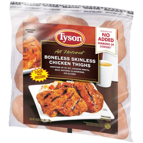 Vista 3 de Tyson® Muslos de pollo deshuesados y sin piel, 2.5 libras (congelado)