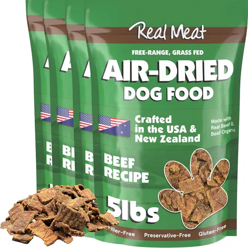Vista 18 de TRMC Real Meat - Comida para perros secada al aire con cordero real - Cuatro bolsas de 5 libras de comida para perros de carne real sin granos