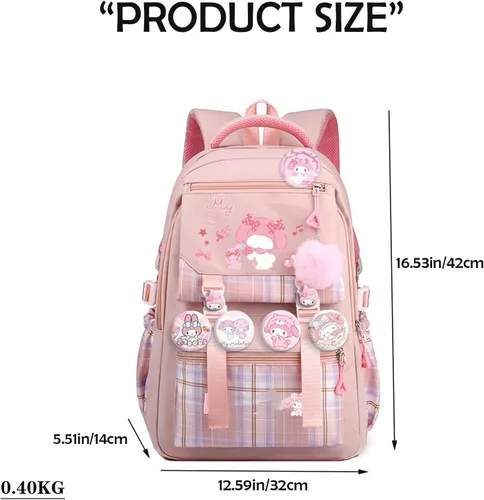 Vista 7 de Mochila de viaje con dibujos animados, mochila impermeable de gran capacidad para regalos de Navidad (7, A)
