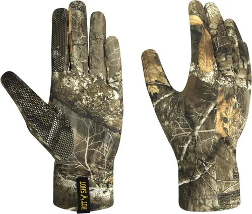 Vista 6 de HOT SHOT Blacktail Realtree Camo - Guante ligero elástico al tacto para hombre - Guante de caza ligero para exteriores
