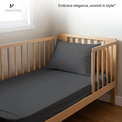Vista 2 de Juego de sábanas para niños pequeños 100 % algodón, 3 piezas, suave y transpirable, sábana bajera, sábana encimera elástica y funda de almohada tipo