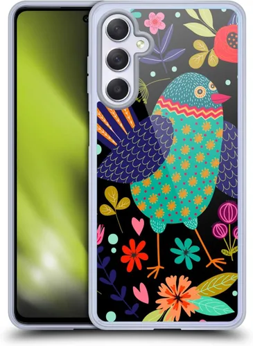 Vista 15 de Head Case Designs Officially Licensed Haroulita Blue Red Ethnic Pattern Gel Case [Military Grade Protection] Compatible with Samsung Galaxy M54 5G