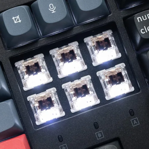 Vista 8 de Keychron K10 Pro Teclado Mecánico Inalámbrico Personalizable, QMKVIA Programable BluetoothCon Cable Retroiluminación Blanca, Interruptor Marrón