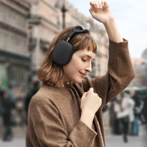Vista 7 de Fintie Funda de silicona 3 en 1 para AirPods Max 2 (2026) y AirPods Max 1 (2020/2024) para auriculares, almohadillas antiarañazos, almohadillas