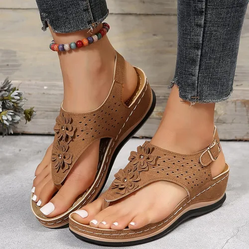 Vista 2 de Sandalias de cuña para mujer, sandalias de gladiador para mujer, sandalias de verano para mujer, alpargatas de plataforma 2023, sandalias casuales