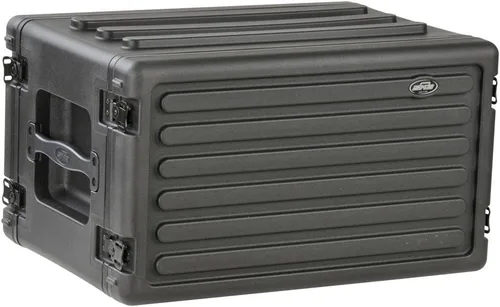 Vista 8 de SKB Estuche Roto Rack 4U Poco Profundo – Protector de equipo de polietileno duradero, apilable, impermeable con pestillos giratorios y patas de goma
