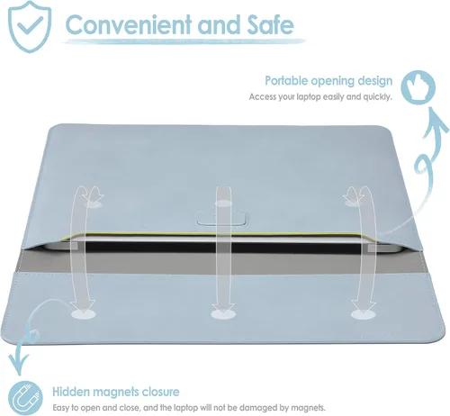Vista 5 de HYZUO Funda para laptop de 15 a 16 pulgadas con función de soporte para MacBook Pro 16 M4/M3/M2/M1 Pro/Max 2025-2019, XPS 15, MacBook Pro 15