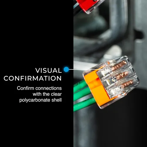 Vista 3 de IDEAL Electrical 30-1333S - Conector de 3 puertos a presión, color naranja, (10 unidades)