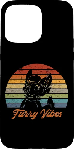 Vista 30 de iPhone 13 Pro Max Retro Furry Fandom Furry Vibes - Lindo estuche de traje OwO