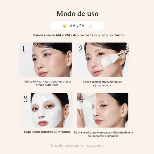 Vista 2 de medicube Dúo de Máscara Envolvente Lechosa Glaseada de Colágeno y Brocha de Gelatina Máscara Envolvente Diurna para Resplandor Instantáneo y Piel