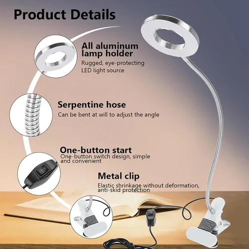 Vista 7 de Maquillaje, USB Maquillaje Tatuaje Lámpara LED, Lámparas de Belleza, Microblading Luz Belleza con Abrazadera LED Lámpara de Escritorio para Cejas