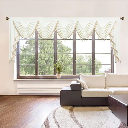 Vista 72 de VOGOL Cenefa de cortinas de terciopelo grueso para dormitorio, cenefas de cascada de lujo con aislamiento térmico dorado para sala de estar formal