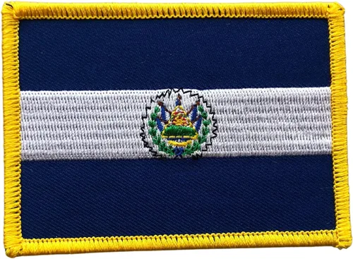 Vista 2 de Parche y Pin de Bandera de El Salvador