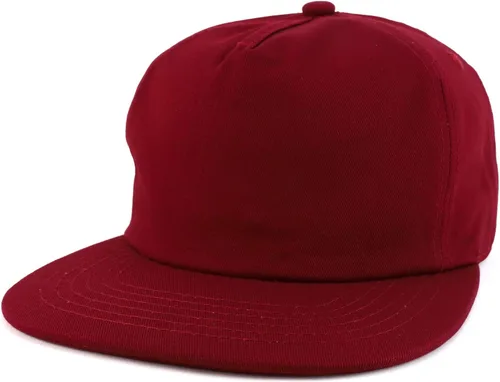 Vista 5 de Trendy Apparel Shop Gorra de béisbol plana sin estructurar llana del Snapback de 5 paneles Hunter