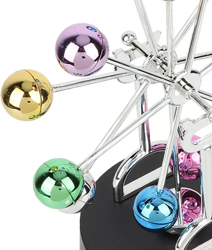 Vista 8 de Noria de movimiento perpetuo, Newtons Cradle Pendulum Bolas de equilibrio de movimiento perpetuo para decoración del hogar y entusiastas